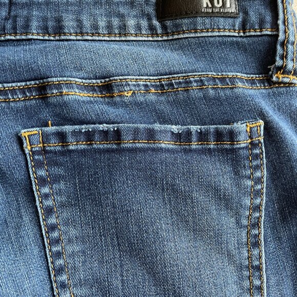 Kut From the Kloth Connie Ankle Skinny Jeans with Raw Hem Medium Wash, Size 8 - Picture 8 of 13